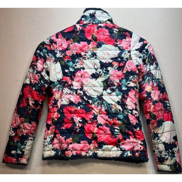 The North Face Girls Mossbud Reversible Puffer Long Sleeve Size M Multi Floral - Picture 2 of 16